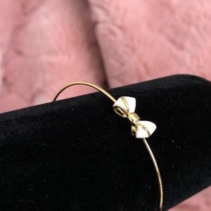 Ted Baker Enamel Baby Bow Cuff - Gold & White